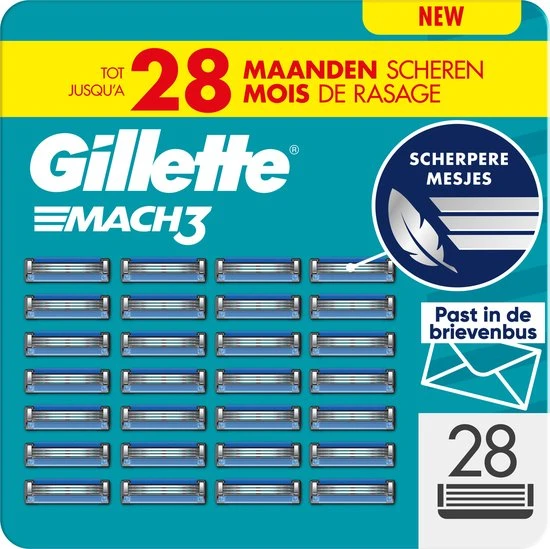 28 Gillette Mach 3 Base Scheermesjes