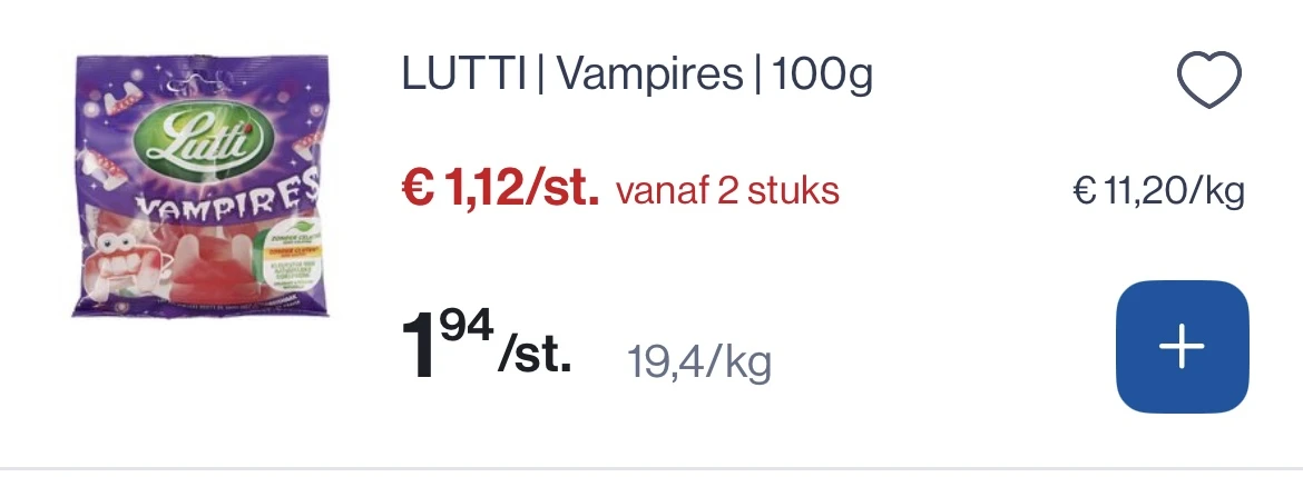 Lutti vampieren tanden 100 gram -42%