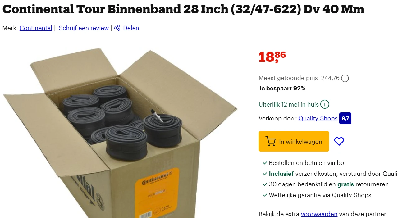 continental binnenband