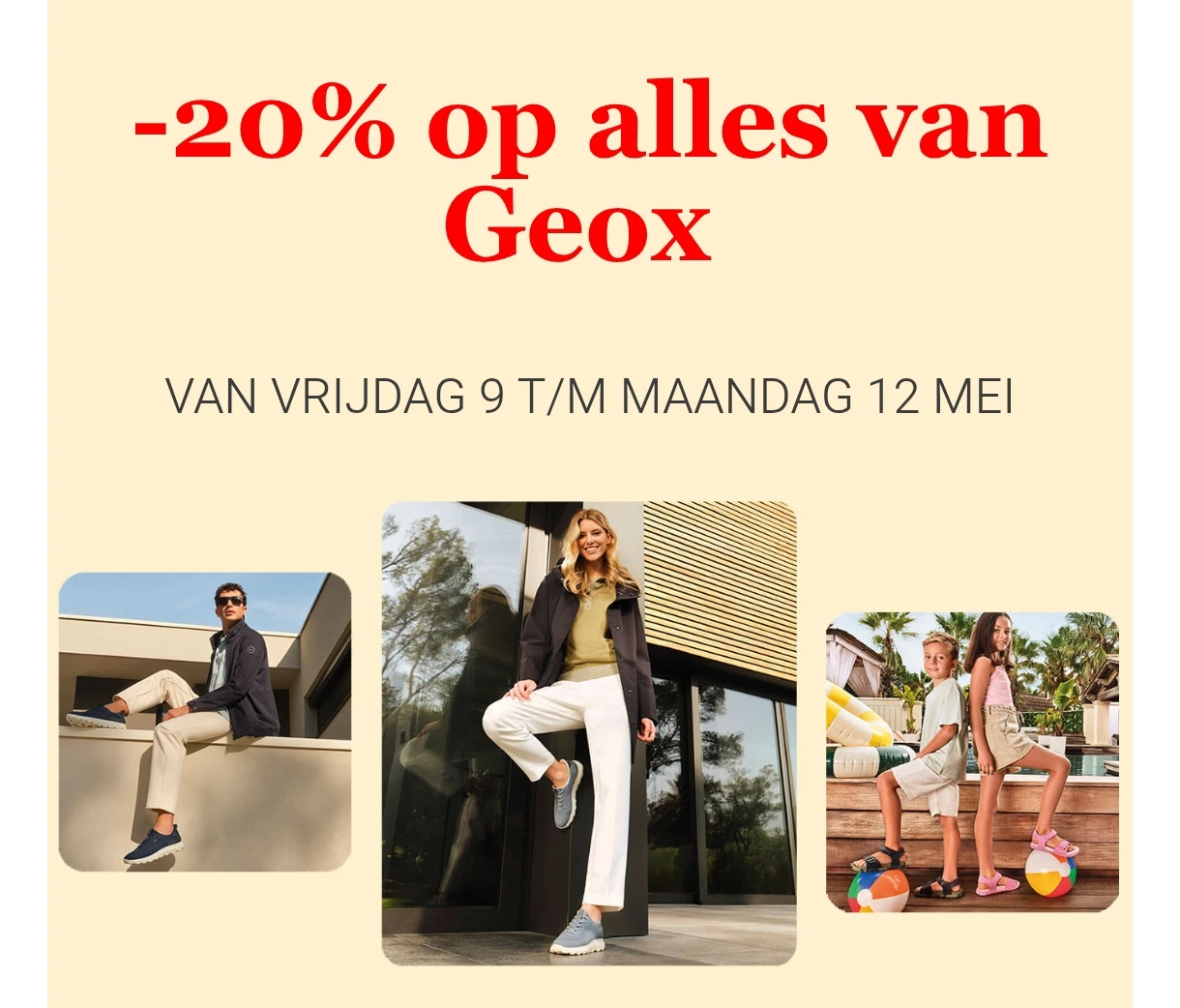 20% korting op Geox bij Torfs 4 dagen lang