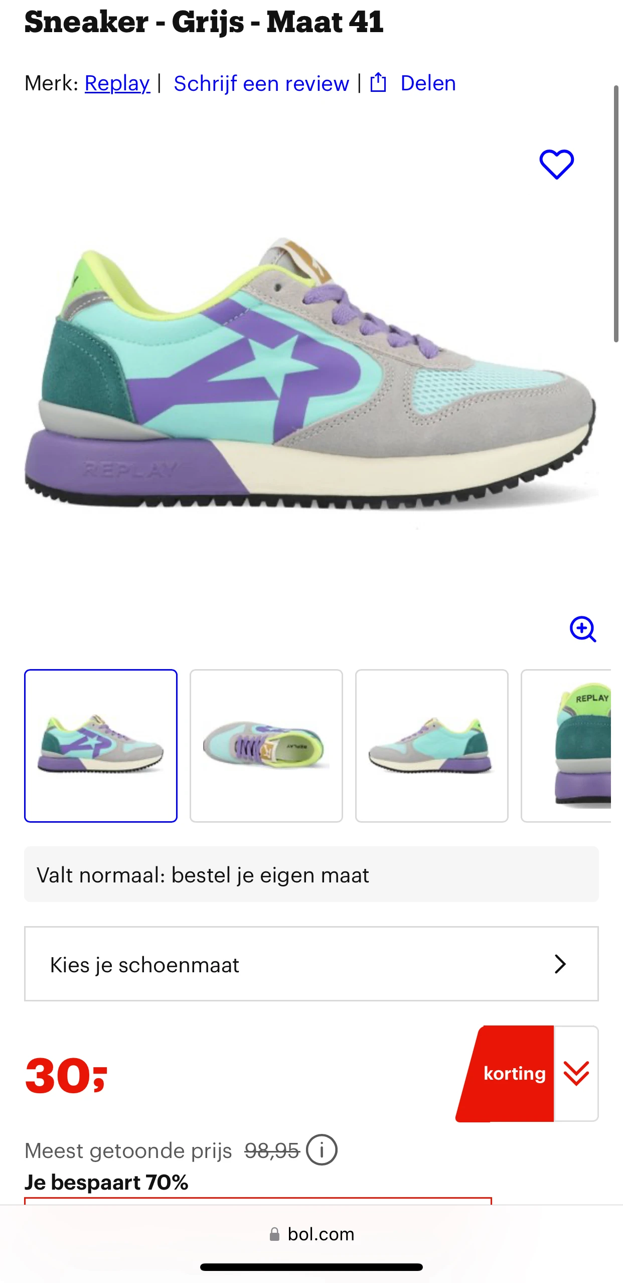 Replay sneakers maat 41