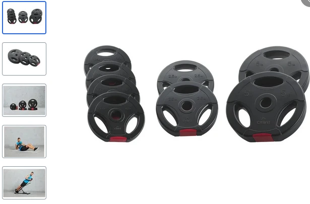 Set halterschijven, 20 kg CRIVIT voor 17,99 euro