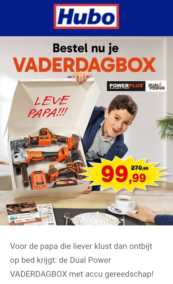 Dual Power VADERDAGBOX bij Hubo