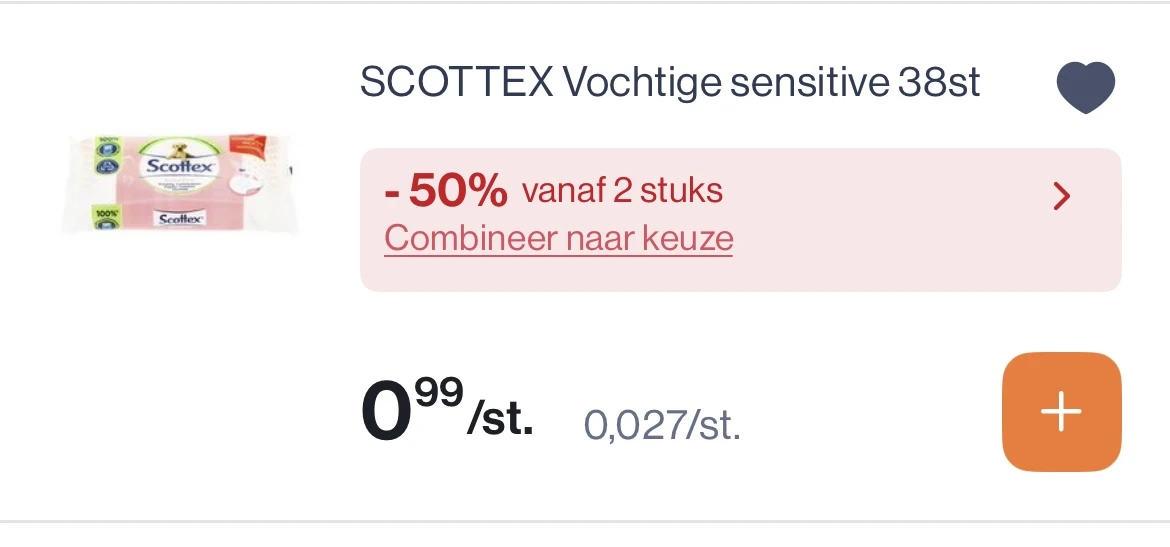 Scottex vochtige doekjes heel goedkoop