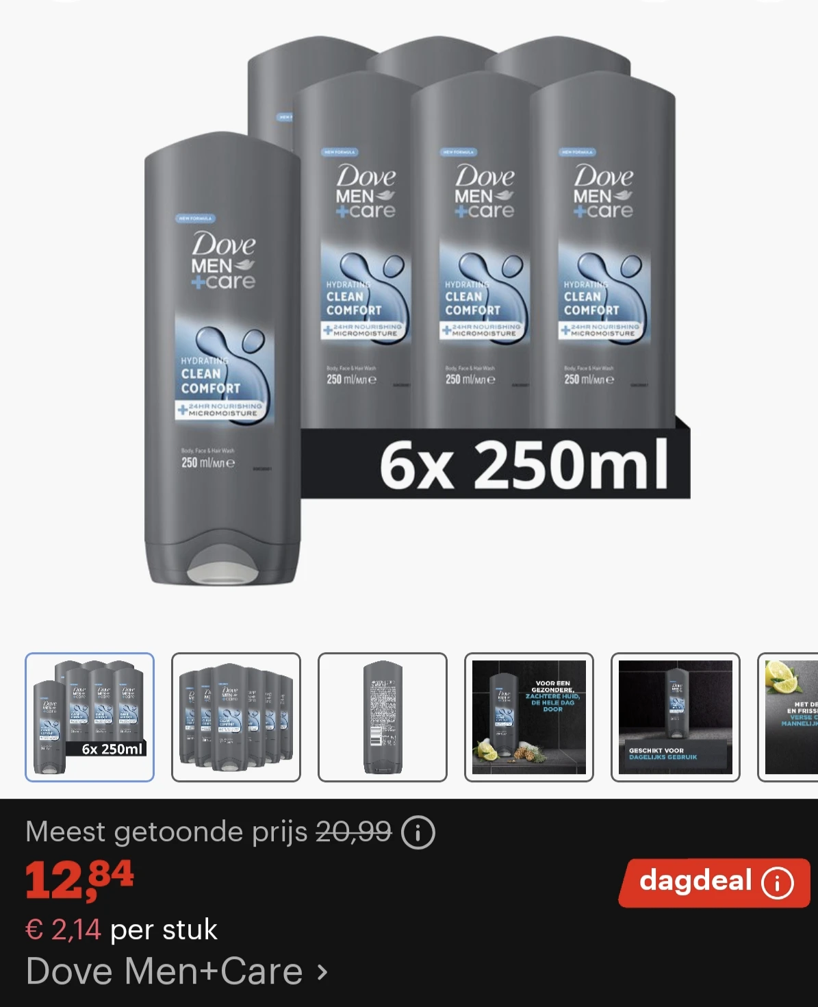 Dove men clean comfort douchegel