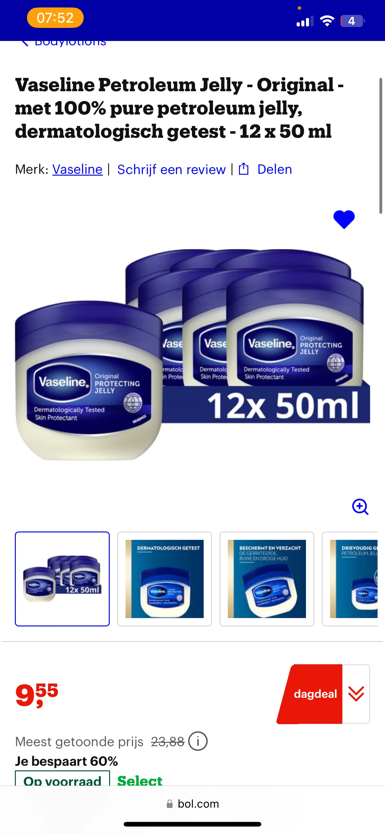 12 x 50 ml Vaseline