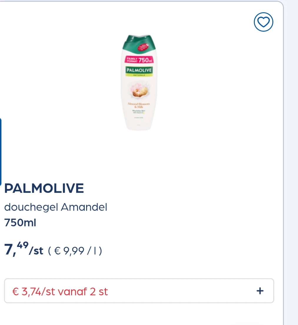 Palmolive douchegel Amandel 750ml