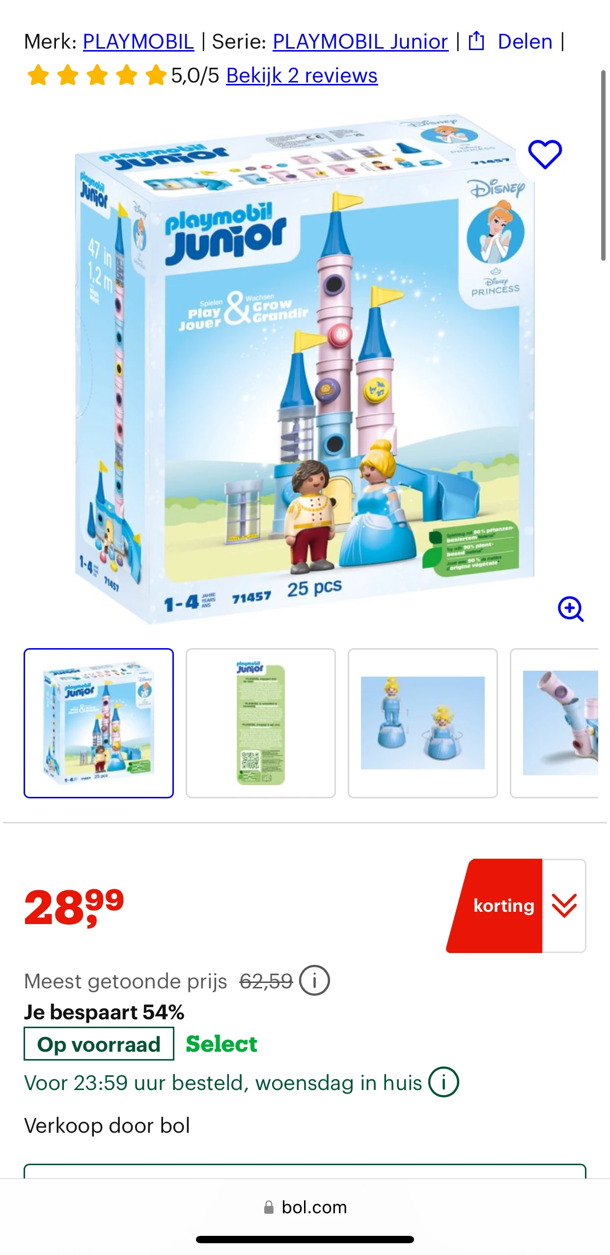 Playmobil Junior & Disney: assepoesters kasteel.