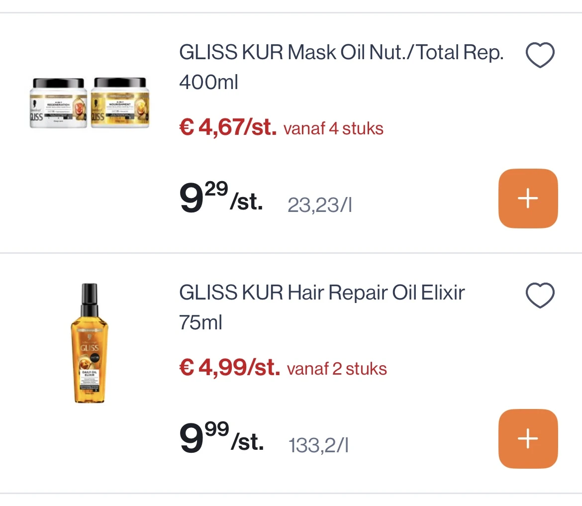 Gliss kür producten -50%