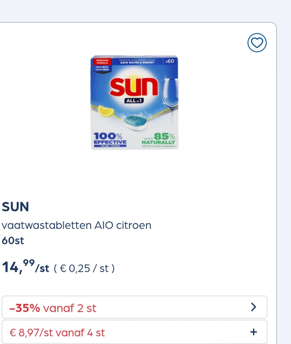 Verschillende sun producten -35% extra