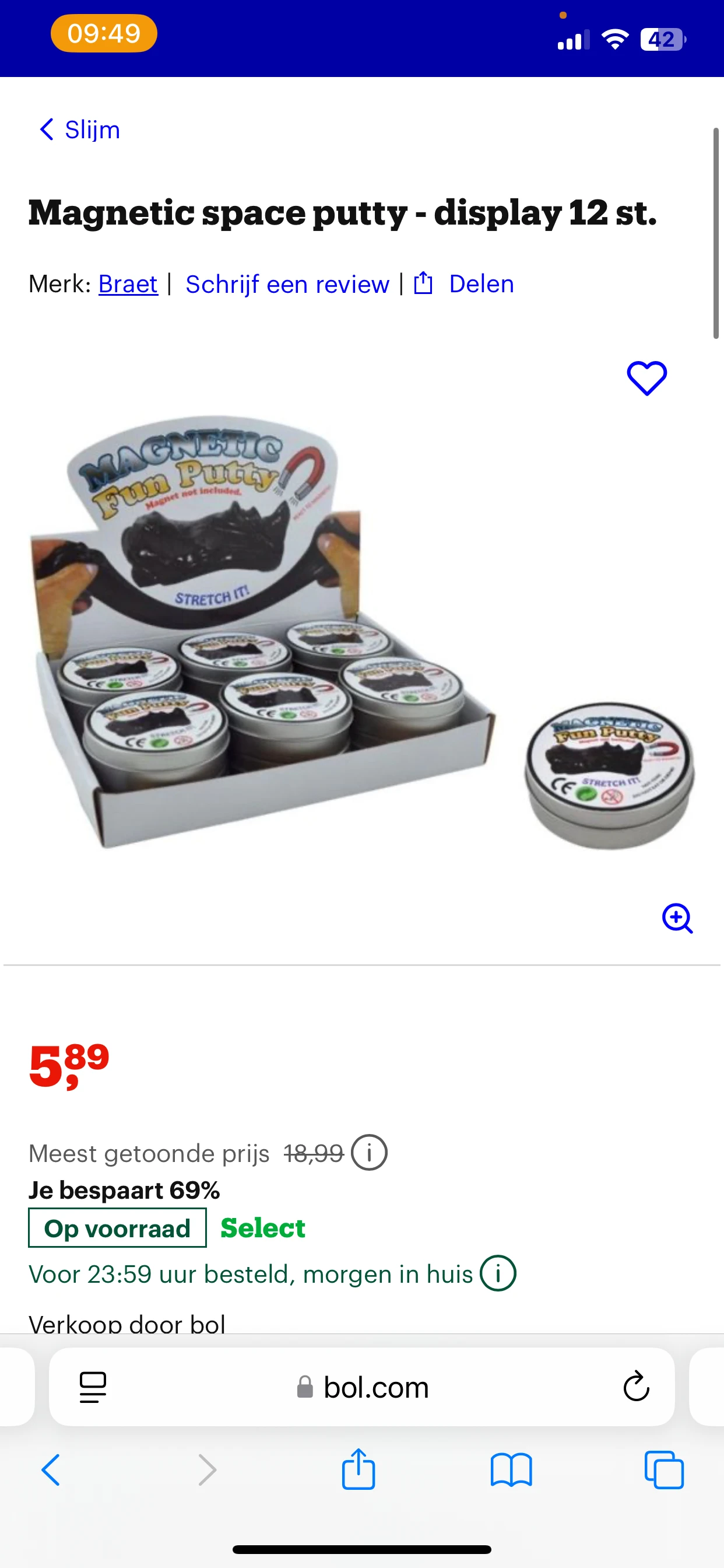 12 stuks magnetisch slijm