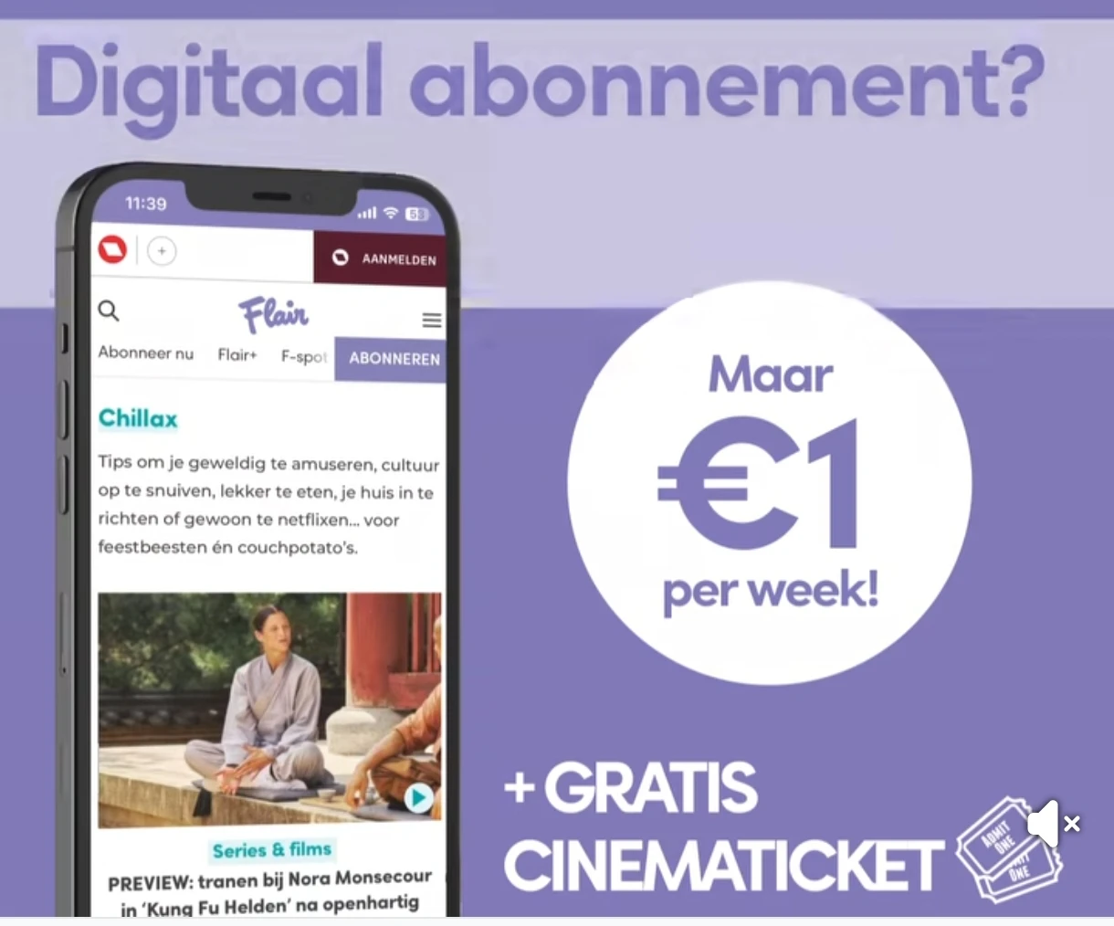 Gratis cinematickets bij Flair