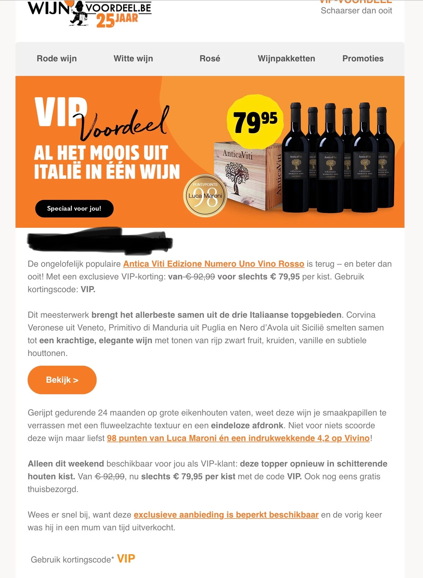 Antica Viti Edizione Numero Uno Vino Rosso