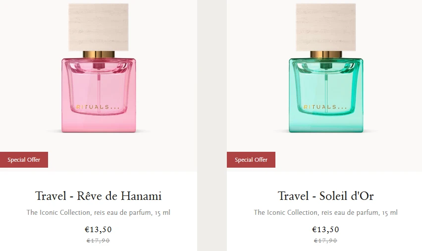 Mini parfum Rituals voor 13,50 euro