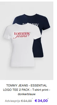 Tot 71% korting op Tommy Jeans voor volwassenen