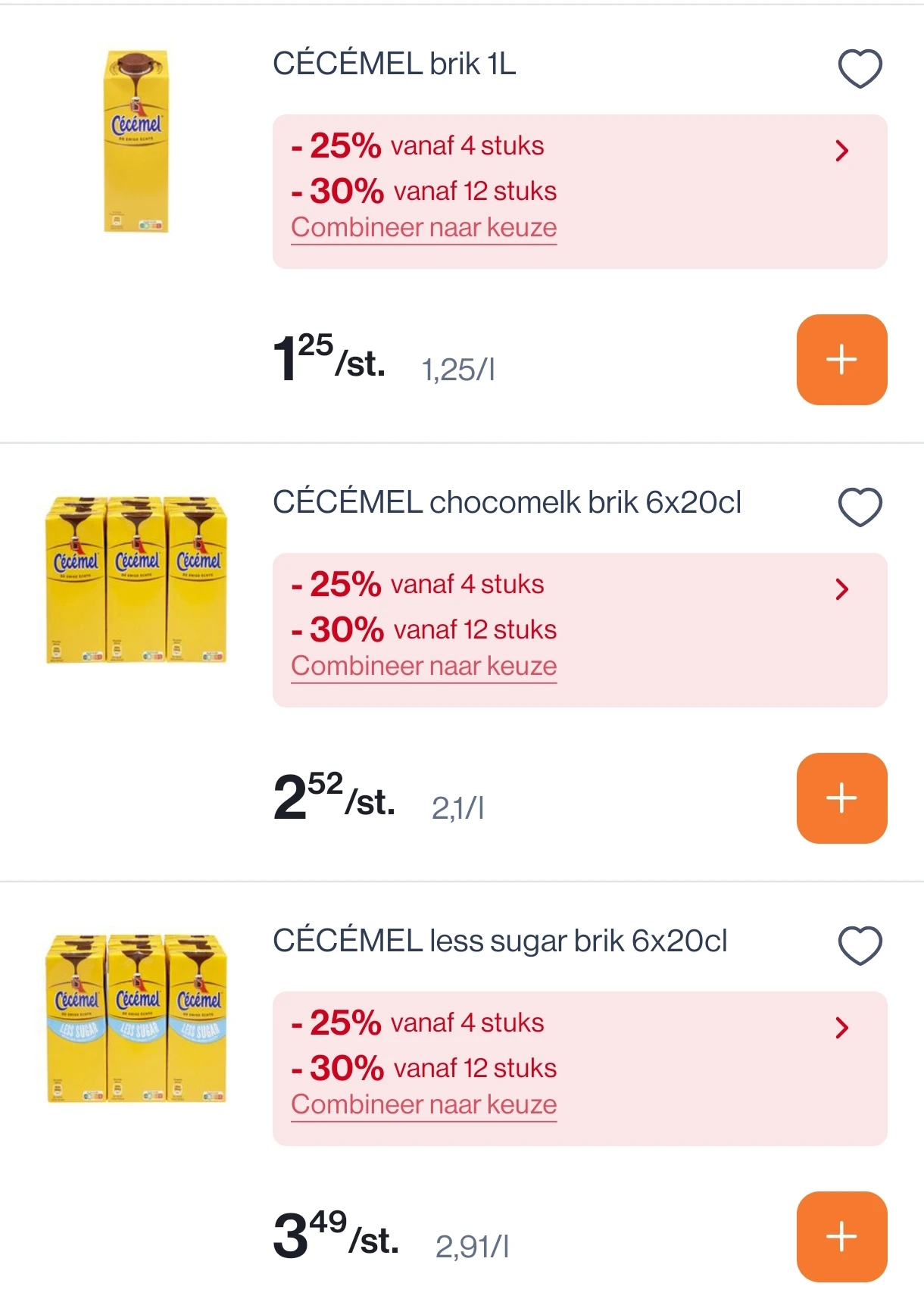 Cécémel tot 30% korting bij Colruyt/Collect&Go