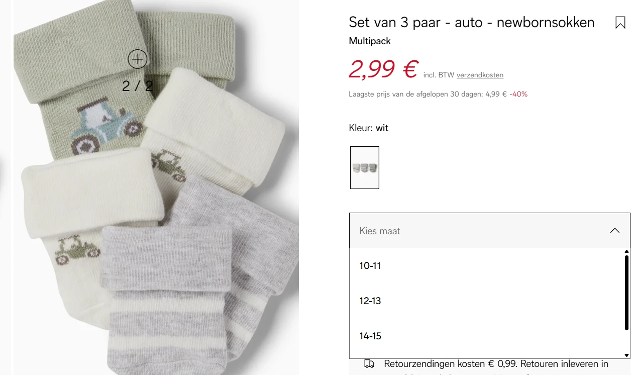 Newborn 👶 -50% (of meer) korting bij C&A