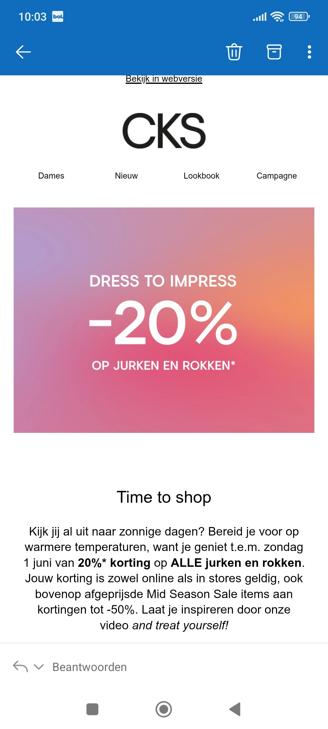 Cks fashion: 20% korting op ALLE jurken en rokken