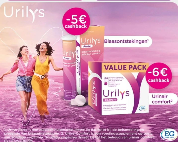 Urilys gedeeltelijk terugbetaald