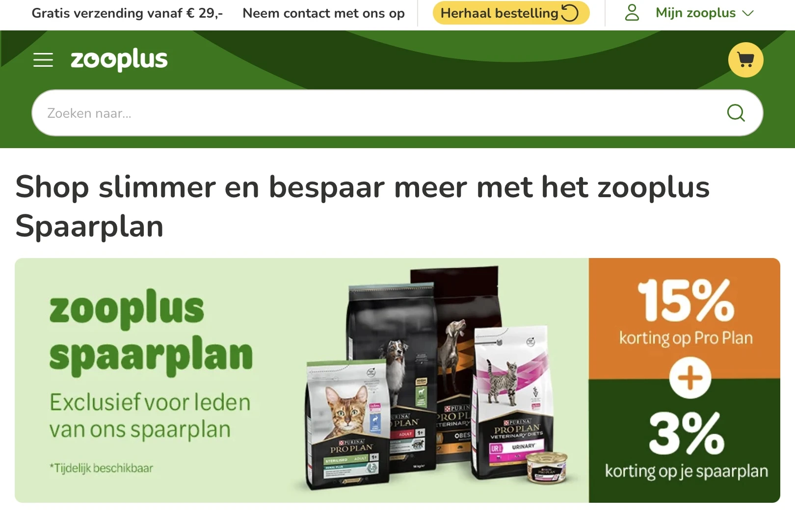 Zooplus spaarplan