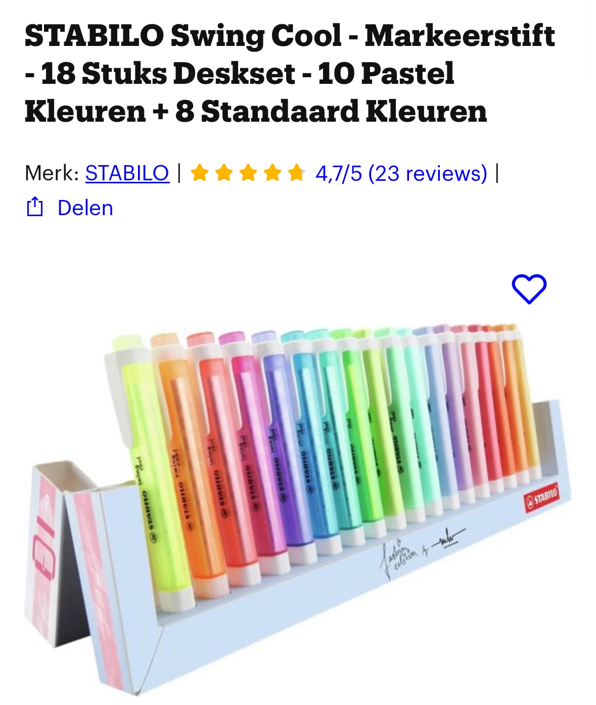 Stabilo markeerstiften