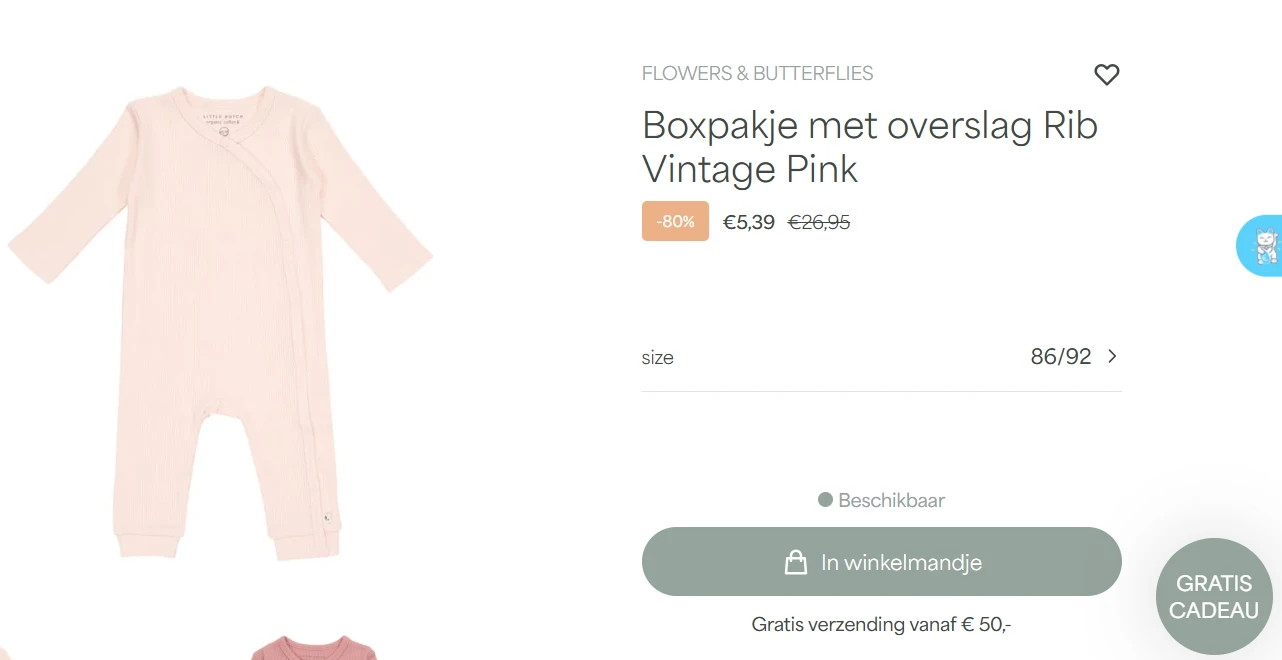 -80% Little Dutch boxpakje 👶 maat 74/80 & 86/92