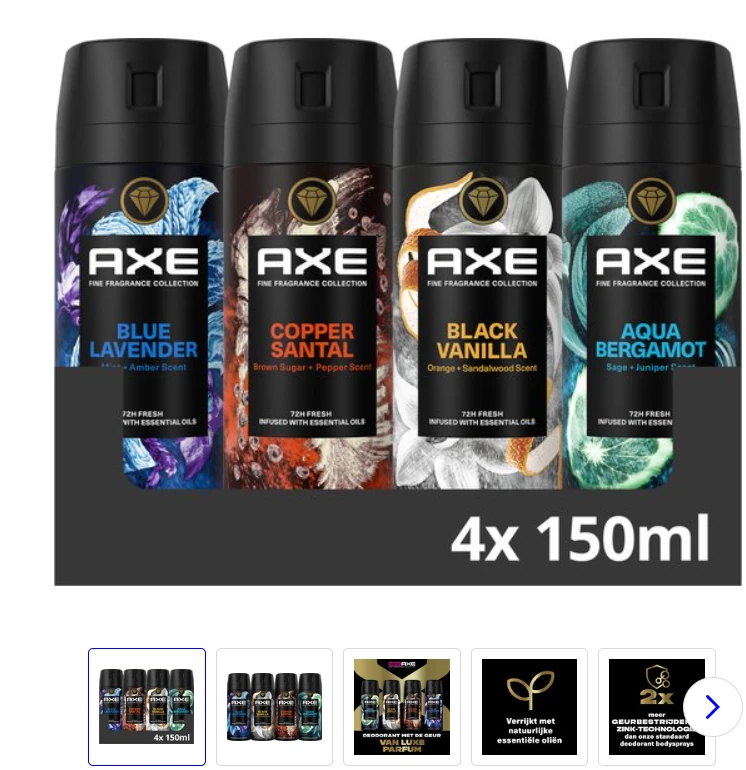 Deodorant Bodyspray Mix - 4 stuks