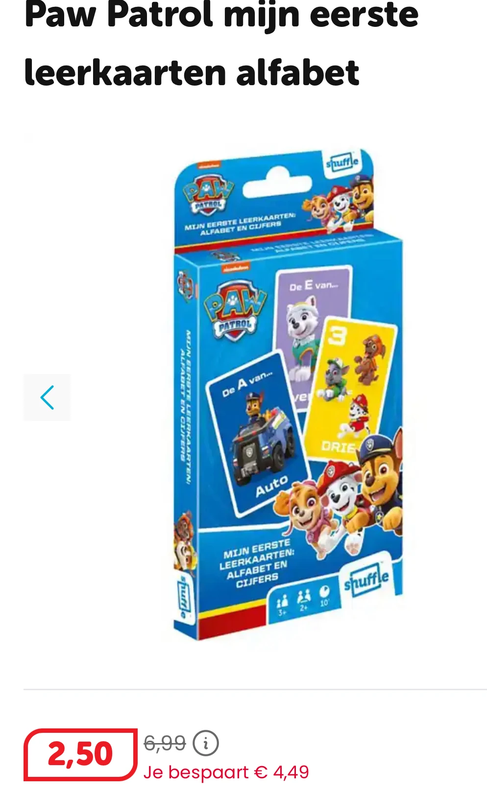 Kaartspellen kids aan €2,50