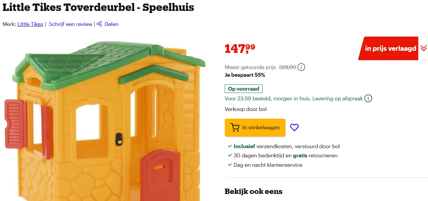 Little Tikes speelhuis met 6 geluiden voor €147,99