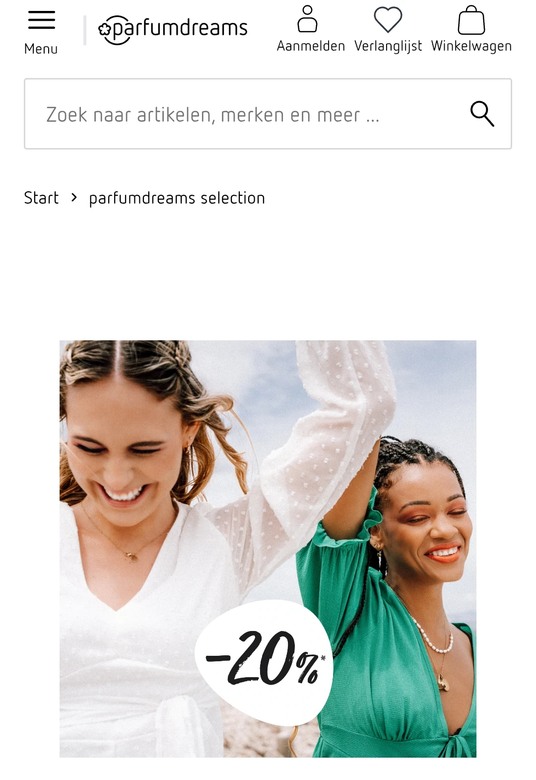 20% bij parfumdreams