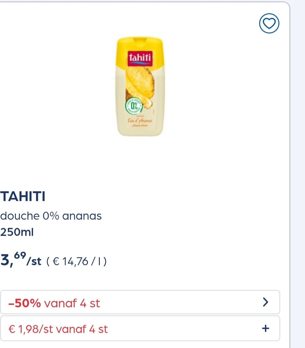 Tahiti -50% extra bij Collect&Go