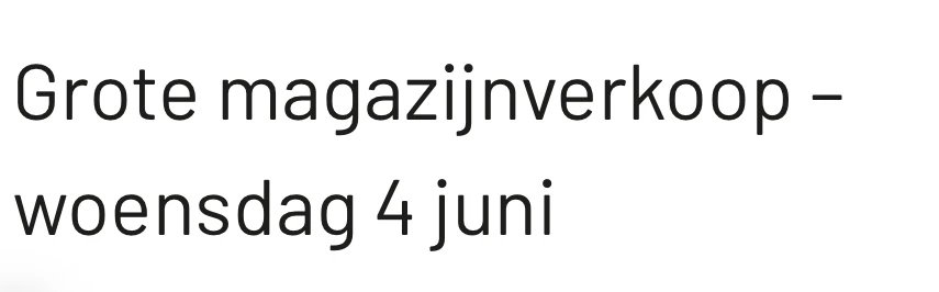Vandaag stockverkoop Blabloom