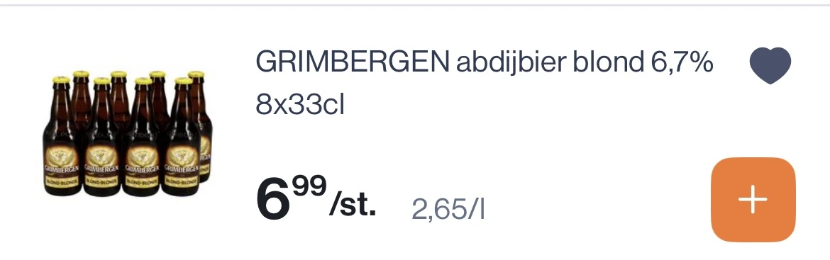 Grimbergen abdijbier blond en dubbel reactie Aldi
