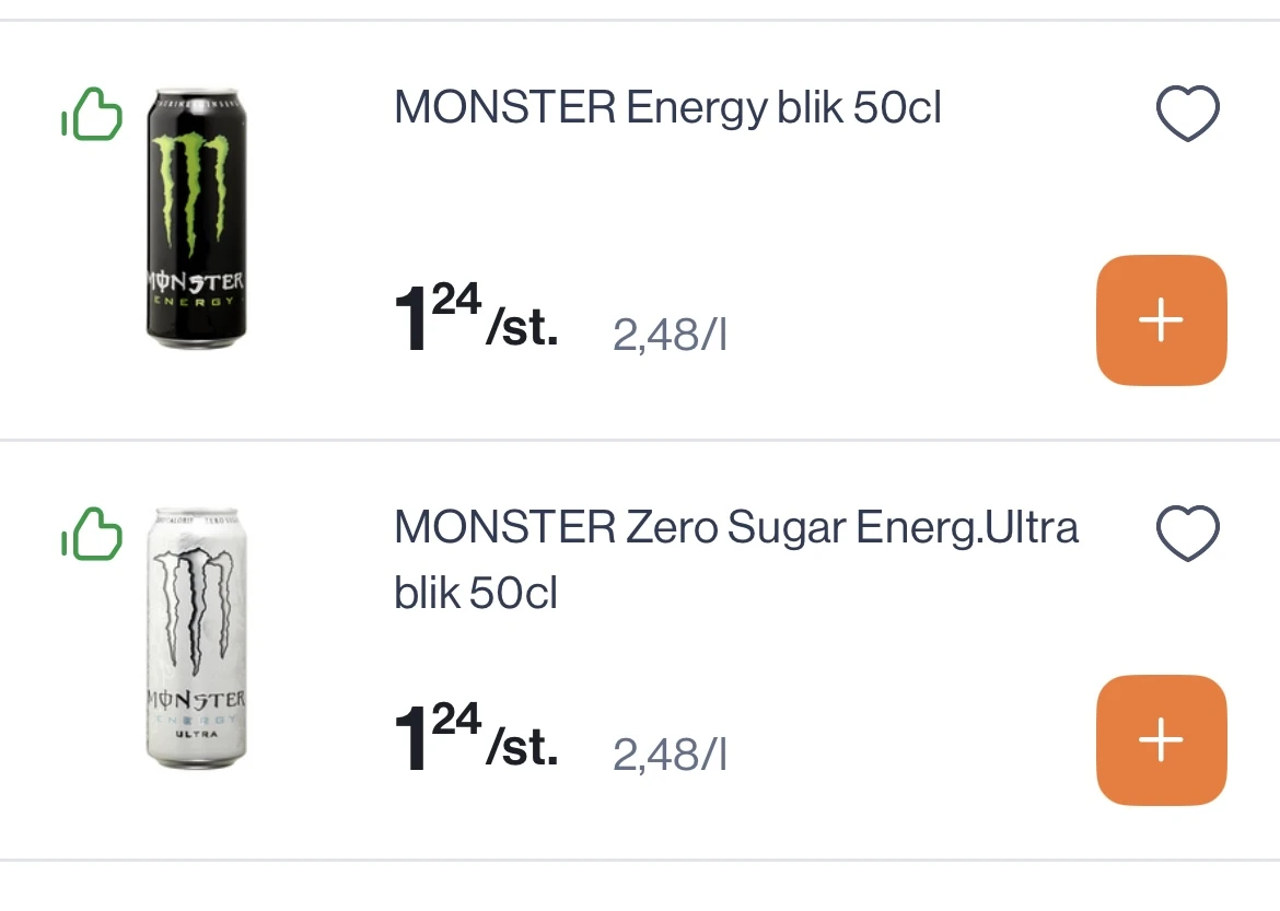 Monster energiedrank goedkoper