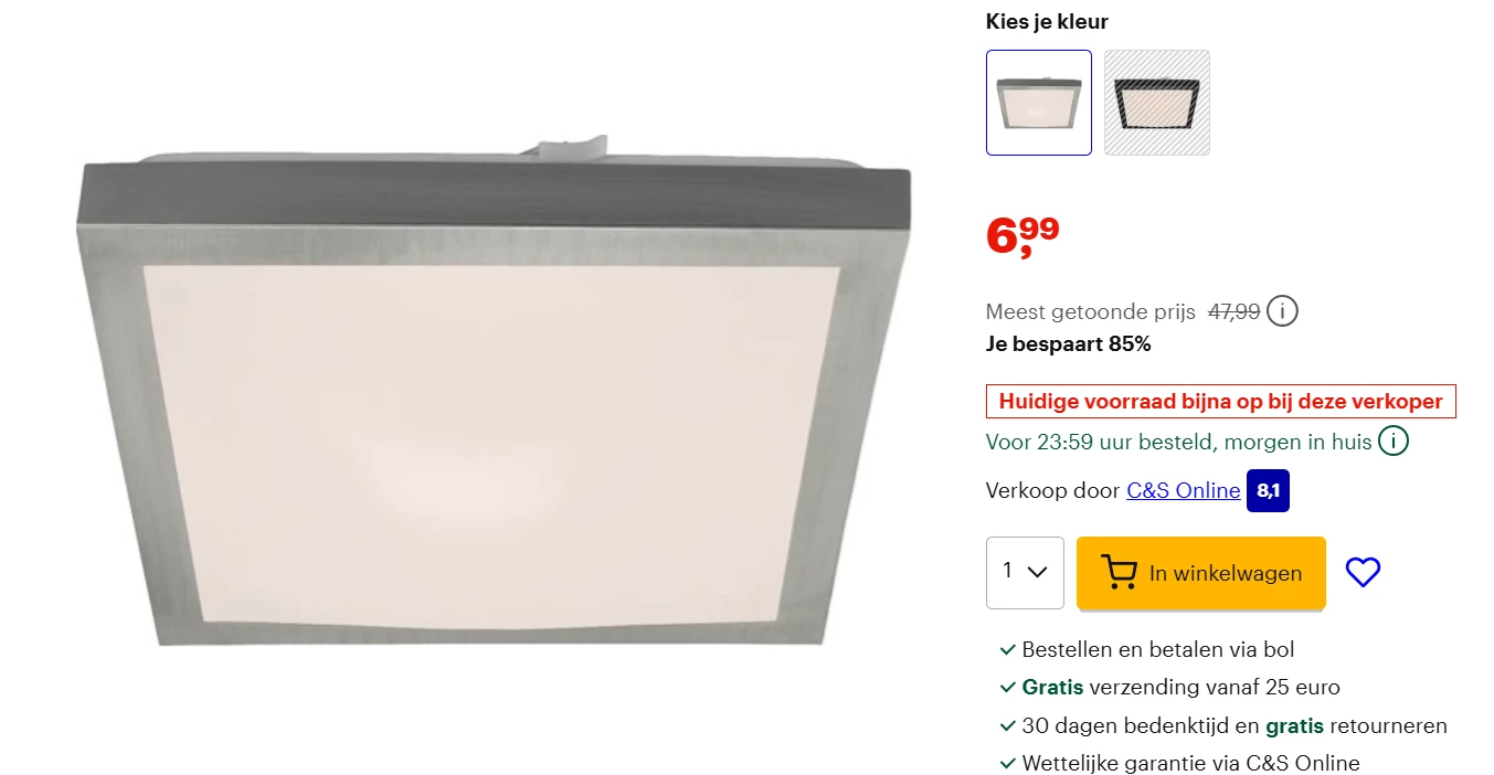 led plafondlamp bij bol