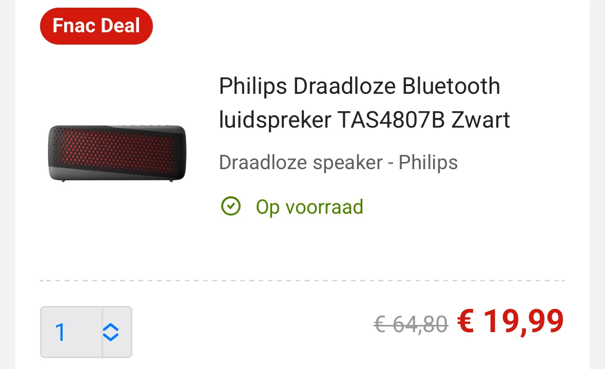 Koopje Philips Draadloze Bluetooth luidspreker