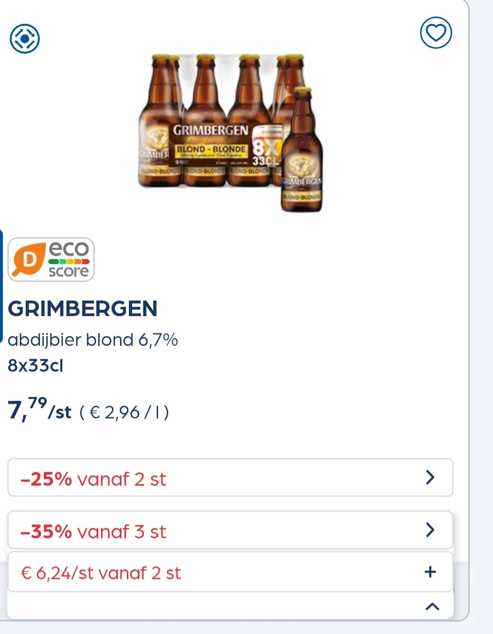 Grimbergen 8x33cl -35% extra