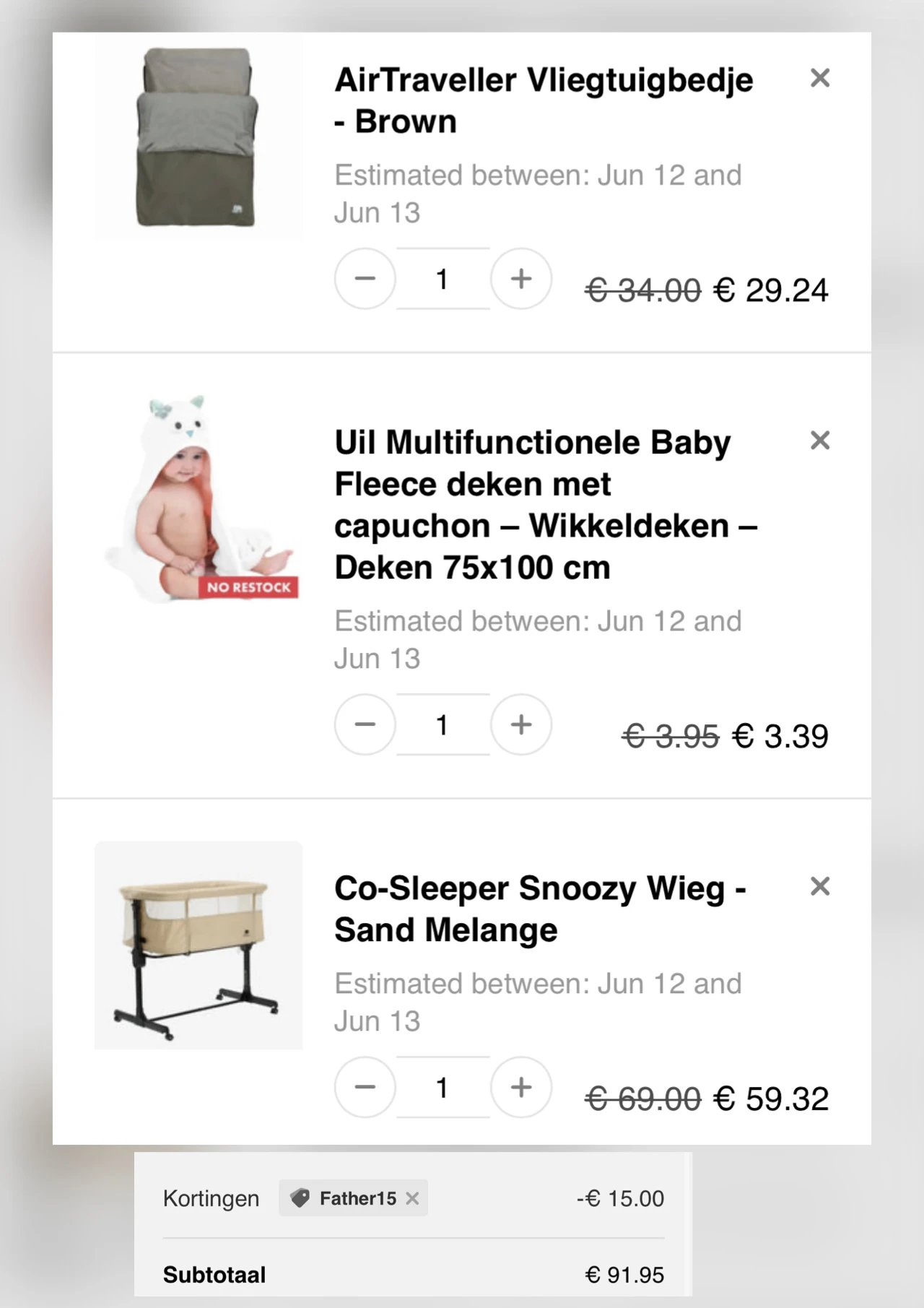 Kortingscode Deryan -€15