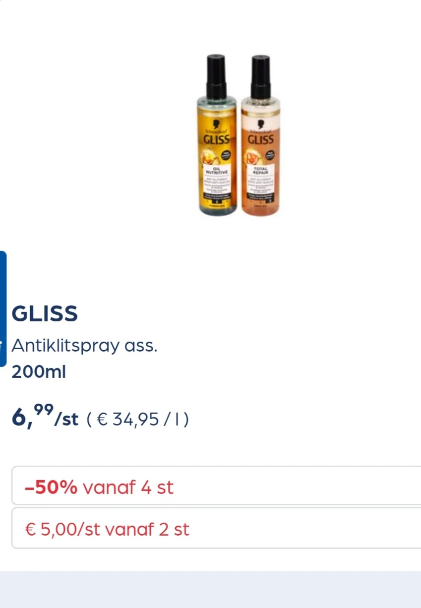 Gliss antiklitspray -30% extra