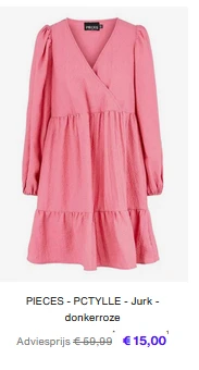 Tot 75% korting op PIECES kleding, accessoires en schoenen