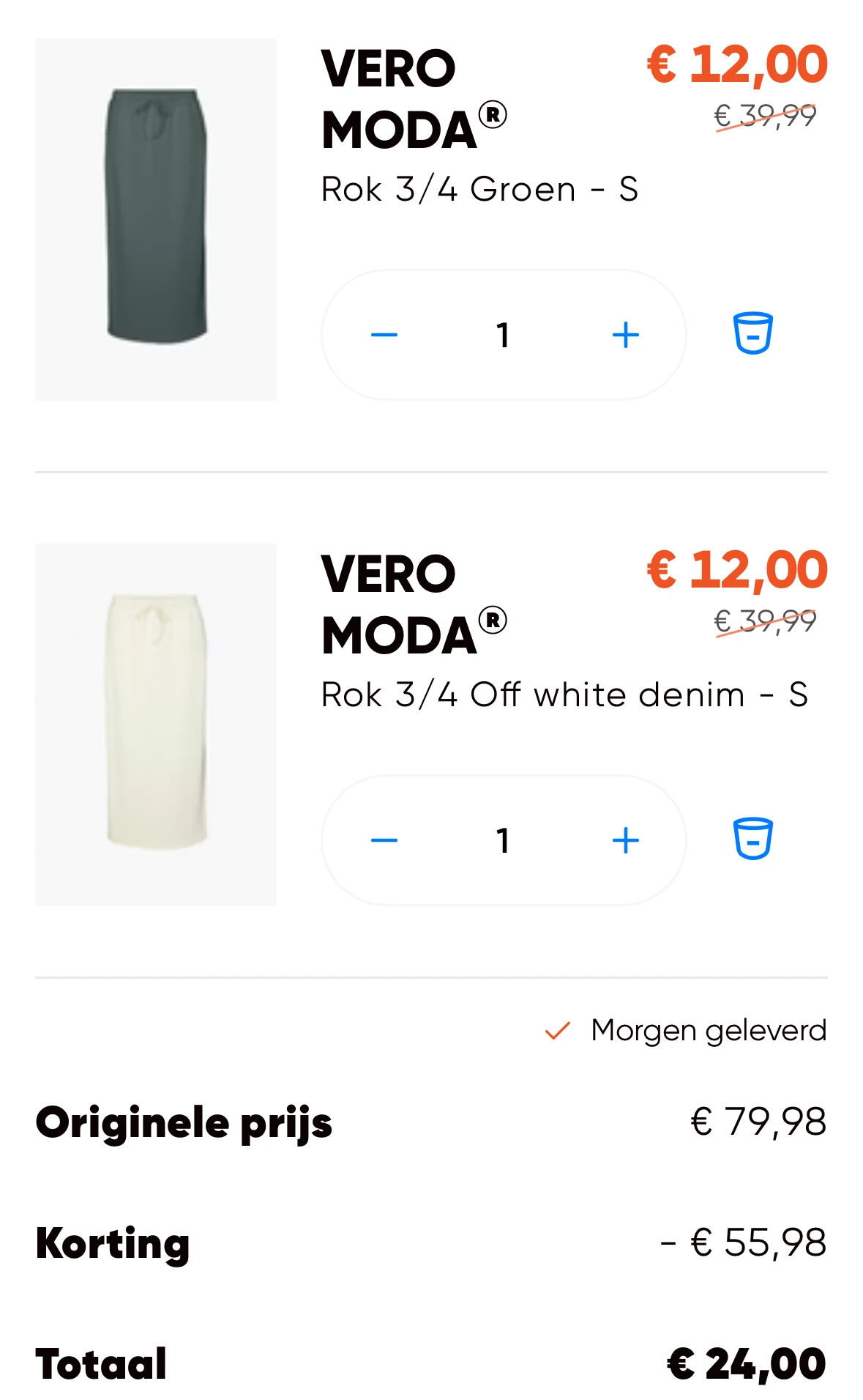 Vero moda rokken -70%