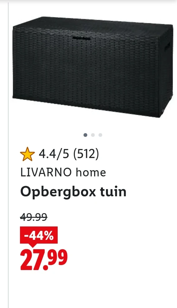 Livarno opbergbox tuin -44%
