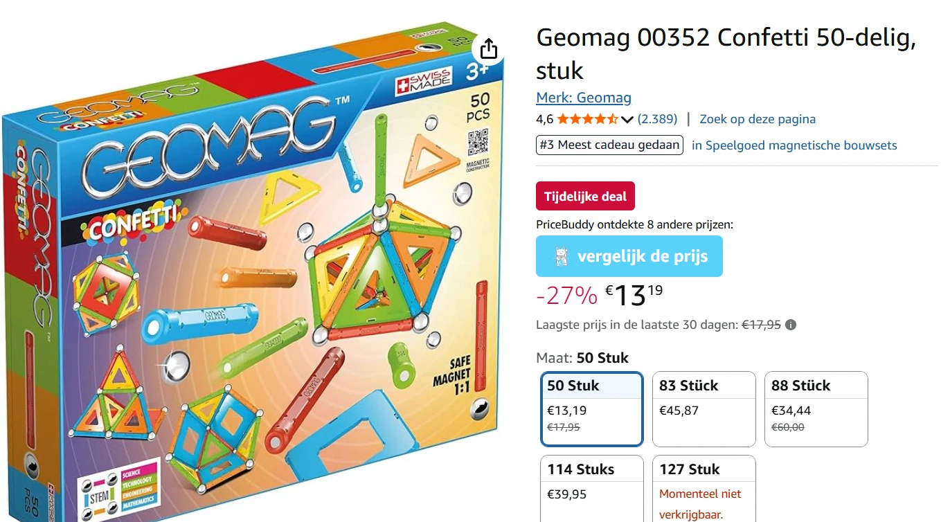 Magnetisch speelgoed voor kinderen voor €13,19 op Amazon BE