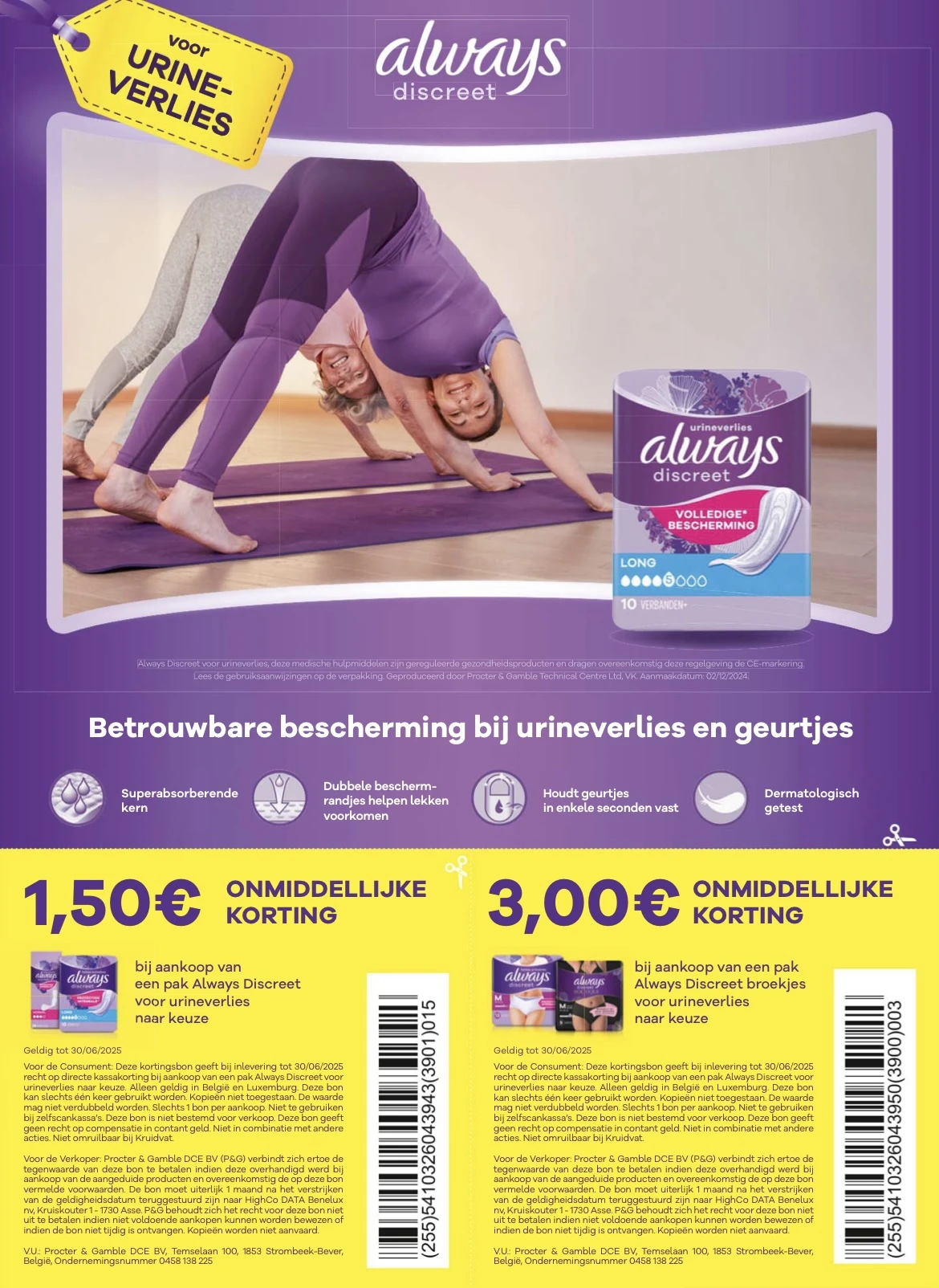 Bonnetjes Always discreet bij het nieuwsblad
