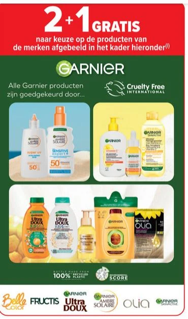 Carrefour Garnier 2+1 gratis
