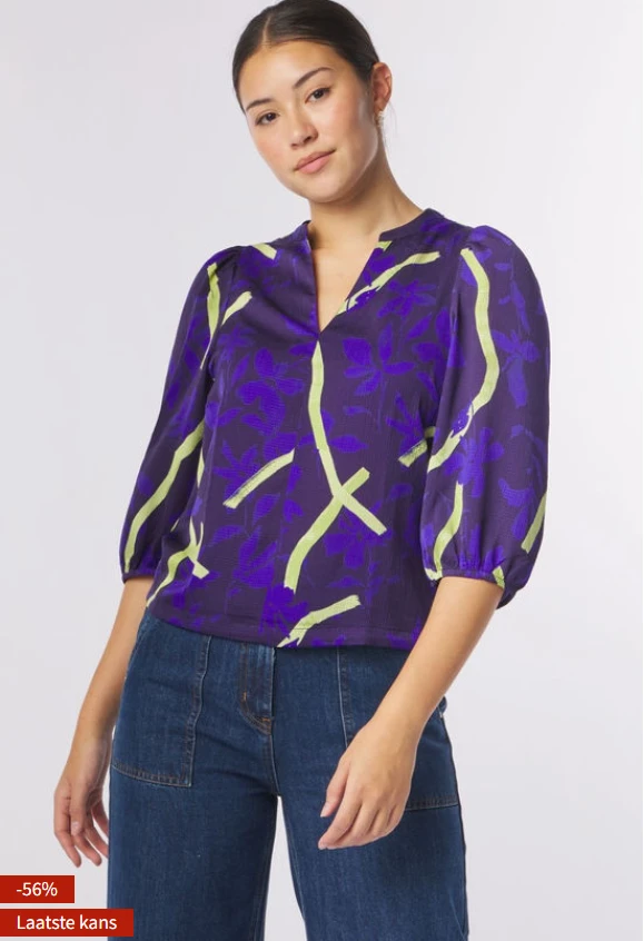 -40% CKS Blouse met blauw