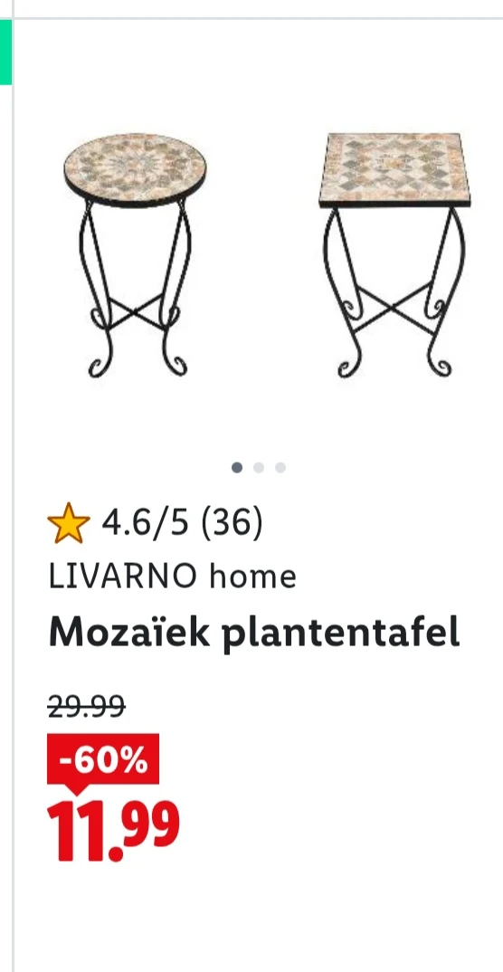 Mozaïek plantentafel -60%