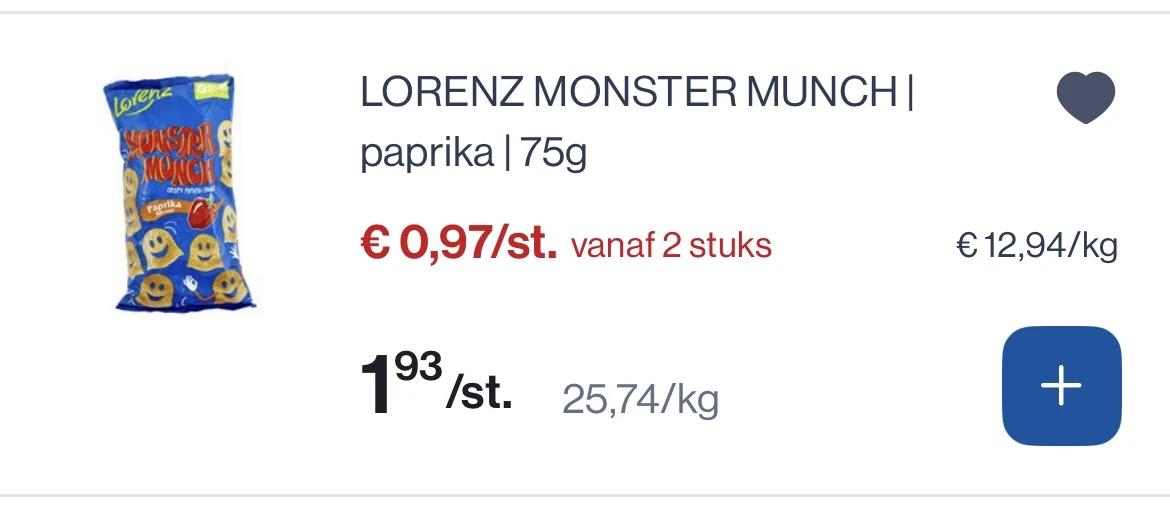 Lorenz monster Munch reactie Carrefour 1+1