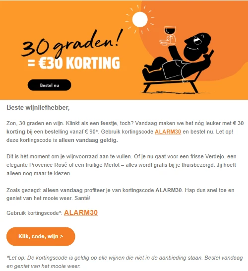 Wijnvoordeel: €30 korting bij aankoop vanaf €90