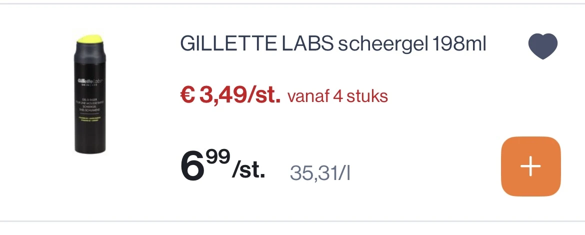 Gillette Labs scheergel 198 ml reactie Kruidvat 2+2